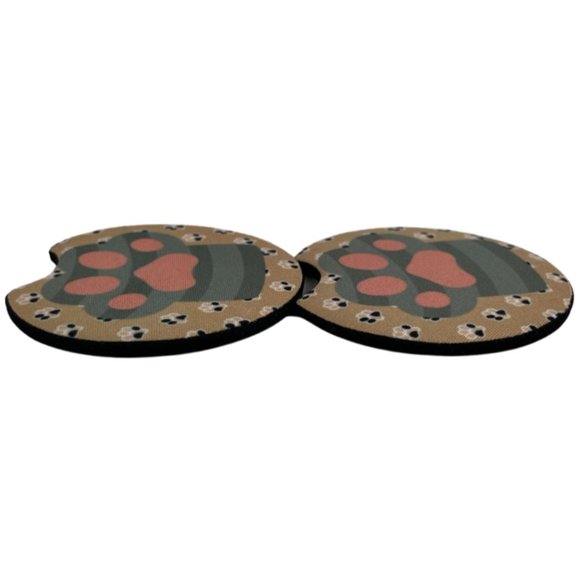 Car Coasters Cat Paw Cat Life Mom Lover Set of 2 Neoprene Absorbent Sassy Hippo - Picture 4 of 9